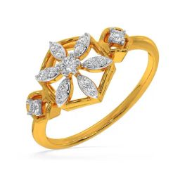 Kisna Diamond & Gold Jewellery Miriam 18k (750) Diamond & Gold Ring For Women-picture-26