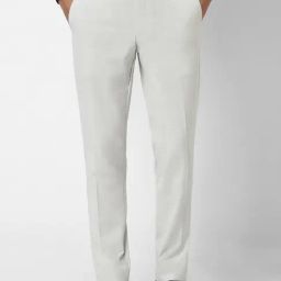 Van Heusen White Slim Fit Trousers-image-51