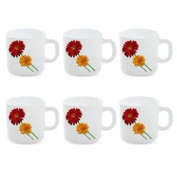 Larah by Borosil White Ceramic Tea & Coffee Mug - Set fo 6 180ml-image-62
