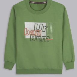 Bolly Lounge Boys Green Cotton Regular Fit Printed Sweatshirt-image-94