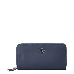 Tommy Hilfiger Alyssa Navy Solid Zip Around Wallet for Women-image-19