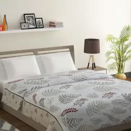 Swayam Veda Grey Cotton 144 TC Comforter - Set of 1-12