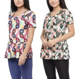 N-Gal Multicolor Geometric Print Swimsuit (Pack Of 2)-picture-26