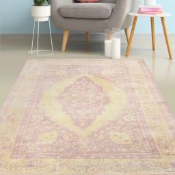 Saral Home Pink & Beige Cotton Carpet - Set of 1-image-12