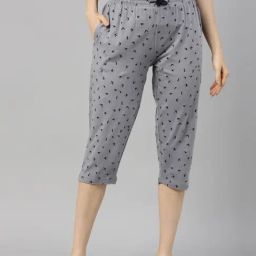 Kryptic Grey Cotton Regular Fit Printed Capri-picture-43