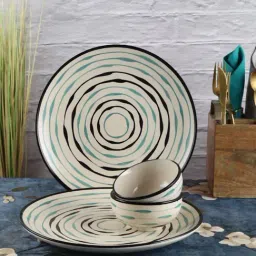 VarEesha White Ceramic 4 Piece Dinner Set-31
