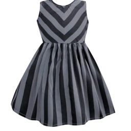 A.T.U.N. Charcoal & Black Striped Dress-image-71