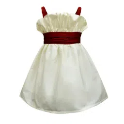 A.T.U.N. Ivory & Maroon Solid Dress-picture-33