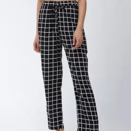 Miss Chase Black Cotton Chequered Pyjamas-picture-10