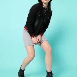 Campus Sutra Black Denim Jacket-picture-11