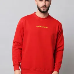 GRIFFEL Red Round Neck Sweatshirt-image-79