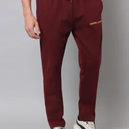 GRIFFEL Maroon Regular Fit Trackpants-image-68