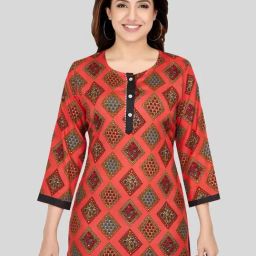 Saree Swarg Pink Printed Straight Kurti-picture-30