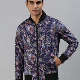 Veirdo Multicolored Cotton Regular Fit Printed Jacket-image-8