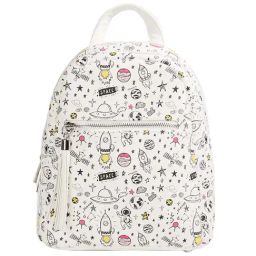 Ginger by Lifestyle White Synthetic Medium Backpack-image-23