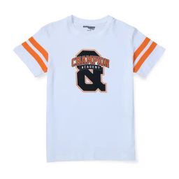 Gini & Jony Boys White & Orange Cotton Printed T-Shirt-image-27