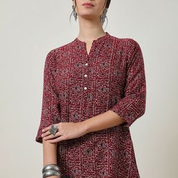 Soch Mandarin Collar Printed Tunic-14