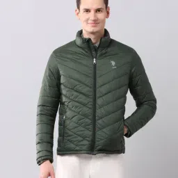 U.S. Polo Assn. Denim Co. Green Regular Fit Puffer Jacket-image-23