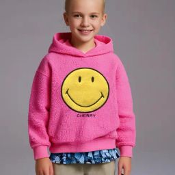 cherry crumble by nitt hyman Cherry Crumble Kids Pink Relaxed Fit Sweatshirt-picture-9
