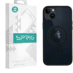 Sprig Transparent Magnetic Back Cover for APPLE iPhone 14 Plus (Black)-image-82