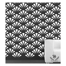 Kayra Decor Sea Shells 16x24 Inch Wall Design Stencil Painting KHS308-image-62