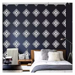 Kayra Decor Damask 16x24 Inch Wall Design Stencil Painting KHS236-image-83