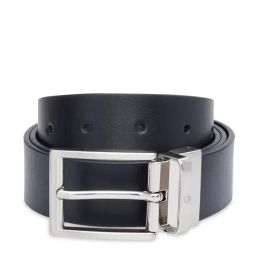 United Colors of Benetton Wine & Navy Leather Solid Reversible Belt-image-15