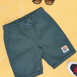 Pantaloons Junior Teal Blue Cotton Applique Shorts-picture-47