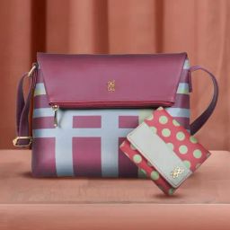 Baggit Maroon Printed Cross Body Bag-image-24