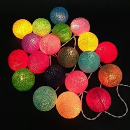 X4Decor 16 Led Cotton Ball String Light Multicolor SDL04-30