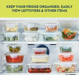 Borosil Klip N Store Transparent Glass Storage Container With Air-Tight Lid 800ml image 4