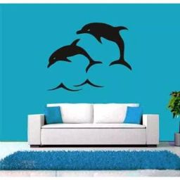 Kayra Decor Dolphin Fish 16x24 Inch Wall Design Stencil Painting KHSNT140-0