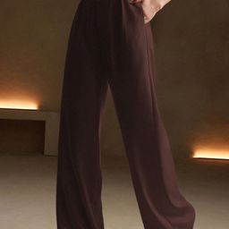 Chemistry Women Relaxed Straight Leg Wide Leg High-Rise Pleated Baggy Trousers-image-76