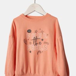 Angel & Rocket Kids Orange Cotton Printed Full Sleeves Sweatshirt-image-40