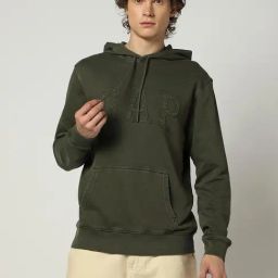 GAP Green Cotton Regular Fit Embroidery Sweatshirt-image-81