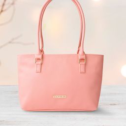 Caprese Coral Pink Leather Shoulder Bag-58