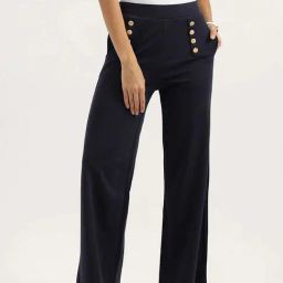 United Colors of Benetton Navy Mid Rise Trousers-image-82