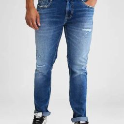 Spykar Blue Skinny Fit Distressed Jeans-image-81