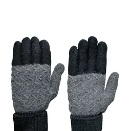 LOOM LEGACY Men Patterned Acrylic Touchscreen Gloves-image-17