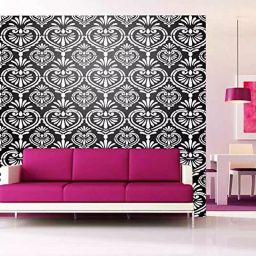 Kayra Decor Damask 16x24 Inch Wall Design Stencil Painting KHSNT015-image-67