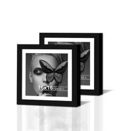 Art Street Black Wall Hanging Big Size Documentary Synthetic Photo Frame - Set of 2-48