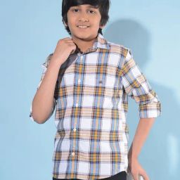 Crimsoune Club Kids Multicolor Checks Full Sleeves Shirt-image-85