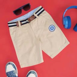 Pantaloons Junior Kids Desert Mist Cotton Regular Fit Short-image-97