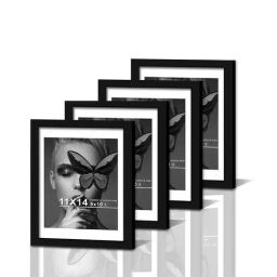 Art Street Black Wall Hanging Big Size Documentary Synthetic Photo Frame - Set of 4-image-27