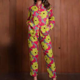 Eeshva India Yellow & Pink Garden Of Dreams Shirt with Pant-image-96