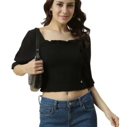 Allen Solly Black Regular Fit Top-image-46