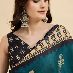 Anouk Rustic Floral Printed Bhagalpuri Saree-2