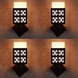 Gojeeva Black Wood Square Shaped Wall Lamp-picture-42