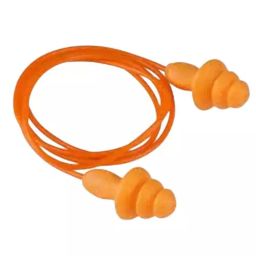 3M Reusable Earplugs with Cord Foam Multi-Flange Shape 18 dB SNR Orange, 1270 (Pack of 50)-29