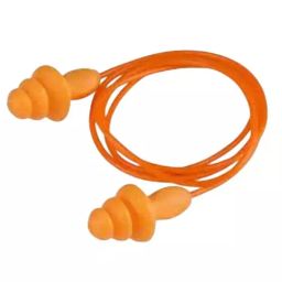 3M Reusable Earplugs with Cord Foam Multi-Flange Shape 18 dB SNR Orange, 1270 (Pack of 50) image 2